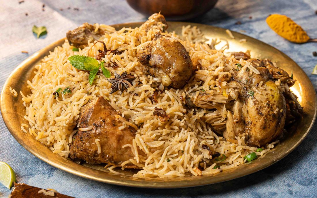 Dum-cooked biryani served fresh